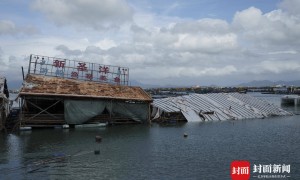 广东阳江至少5组风电机被台风折断，千亩光伏电厂受损｜图集