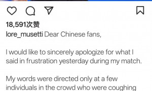 穆塞蒂道歉，称自己“伤害了许多中国球迷的感情”